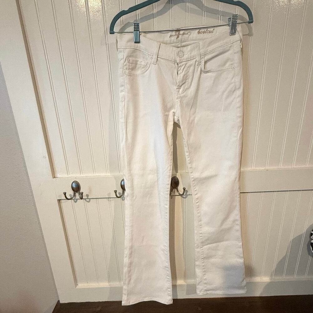 7 For All Mankind Bootcut White Jeans Size 26